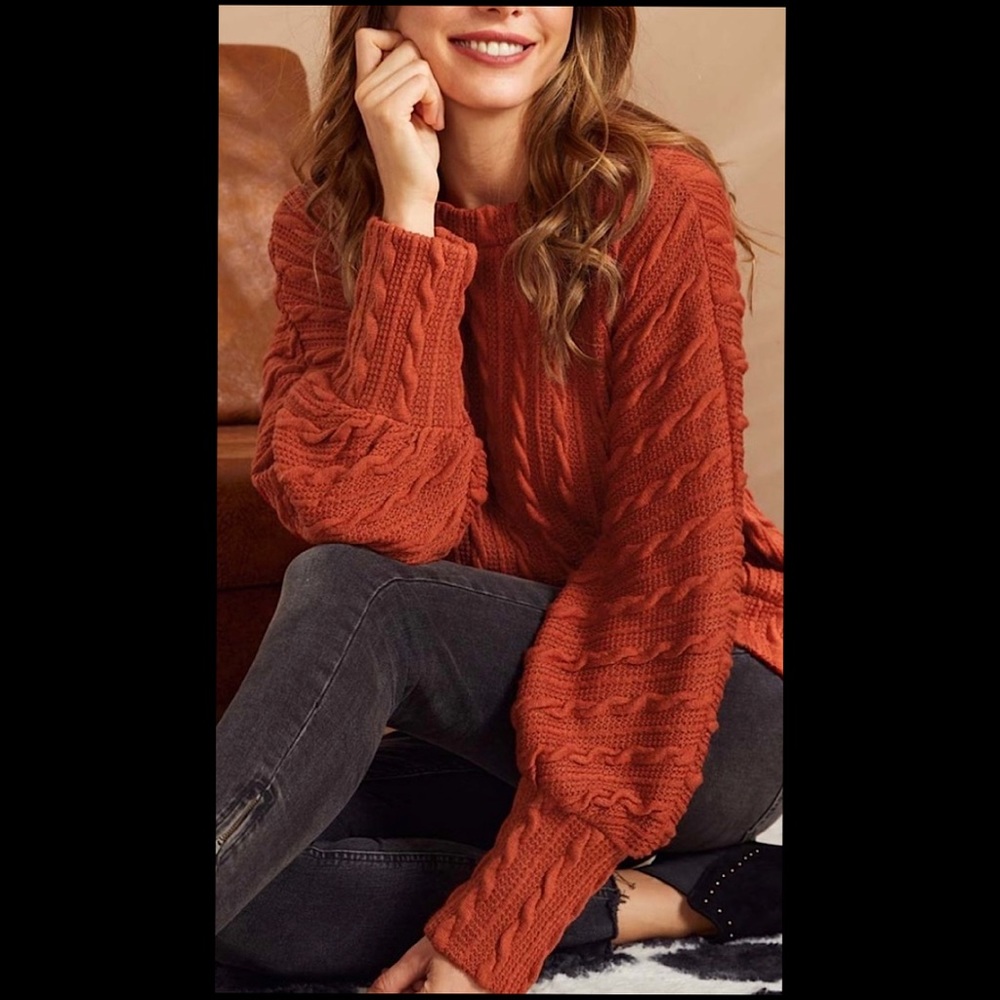{S-1x} Bold Cable Knit Sweater final price 12/12